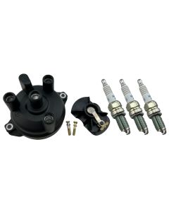 Distributor Cap + Rotor Spark Plugs FITS 90-00 Carry Truck Every Jimny 660cc F6A