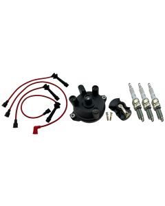 Spark Plugs + Ignition Wires + Cap Rotor FOR Suzuki Carry Tune Up Kit F6A Engine