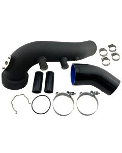N54 Twin Turbo Charge Pipe + Hose Clamps FITS 07+ 135i 335i 3.0L E88 E90 E92 E93