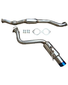 3" Single Exit Exhaust Angle Cut Burnt Tip FITS 08-14 Subaru 4Dr WRX & STI Hatch