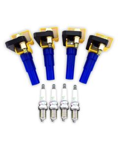 4 PACK IGNITION COILS for IMPREZA STI 2.5L FORESTER LEGACY OUTBACK + SPARK PLUGS