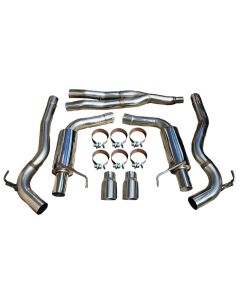 Fits 2015+ Mustang 2.3L 4 Cyl Turbo EcoBoost 3" Dual Polished Tip Exhaust System
