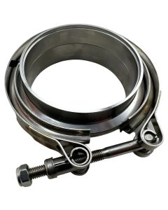 3.5" Inch Steel V Band VBand V-Band Clamp & 2 Flanges Turbo Exhaust Outlet Pipe