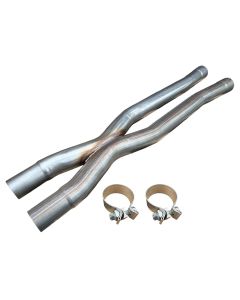 Stainless X Pipe Exhaust System Kit + Clamps for 2015+ Mustang GT 5.0L Coyote V8