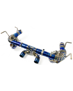 3" Titanium Muffler Dual X Pipe Exhaust for 2009+ Ferrari 458 Italia Spider 4.5L