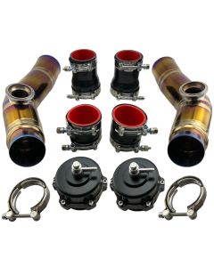 3" Titanium Intercooler Charge Pipe 50mm BOVs for 07+ GT-R GTR R35 VR38DETT 3.8L