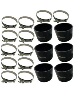 6 Turbo Intercooler Air Intake Pipe 4" Silicon Couplers Hose 102mm T-Bolt Clamps