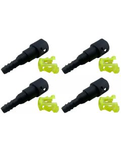 4 Fittings Fuel Line Quick Connector Hose ID 1/4” 6mm Barb X 5/16” Bundy Female