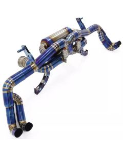 Blue Titanium Quad Tip 3" X PIPE Catback Exhaust System for R8 2007-2015 4.2L V8