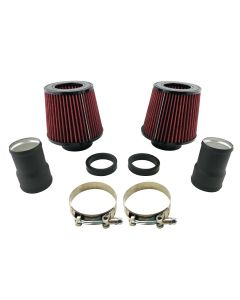 Performance Dual Cone Air Intake Adapter + Filters for 2007-13 135i 335i 335Xi 335is 535i 535Xi 2009-16 Z4 N54 3.0L Twin Turbo
