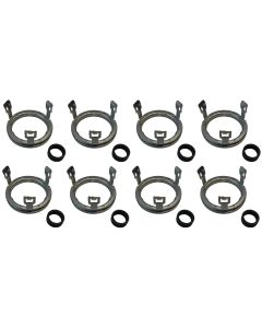 8 Fuel Injectors Gaskets Seals O Rings Decouplers Clips fits N43 N53 N56 N63 N54