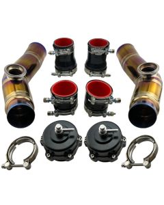 Titanium Upper Intercooler Pipes + 50mm BOV for 07+ GTR R35 VR38 3.8L Twin Turbo