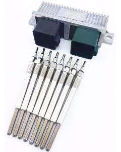 02-03 FORD POWERSTROKE 7.3L 7.3 TURBO DIESEL 8 GLOW PLUGS & GPCM CONTROL MODULE