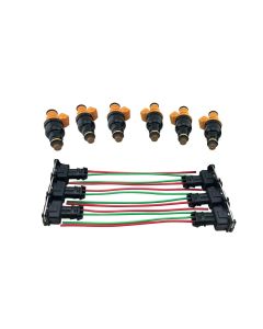 6 Pcs FUEL INJECTORS 22LB EV1 UPGRADE for 1987-1997 Wrangler Grand Cherokee 4.0L