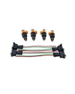 4 Pcs FUEL INJECTORS 4 Hole for 1987-98 Cherokee Wrangler Comanche Wagoneer 2.5L