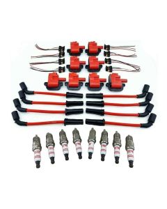 8 PACK PRO PERFORMANCE IGNITION COIL PACKS & 10MM WIRES + SPARK PLUGS LS1 LS6 LS