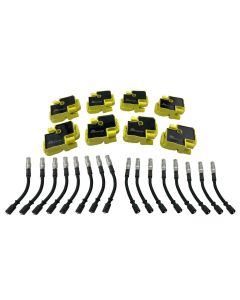 8 Ignition Coils & Plug Wires for C43 C55 C63 CL55 CLK55 CLS55 E55 G55 ML55 AMG