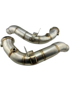 Dual 3" Hi Flow Exhaust Downpipes for 2011-18 S63 4.4L V8 M5 M6 F10 F12 F13 F06