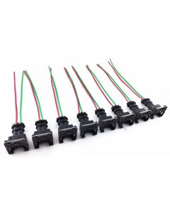 8 FUEL INJECTOR CONNECTOR WIRING PLUGS CLIPS FIT EV1 OBD1 PIGTAIL LT1 LS1 LT6 GM
