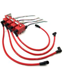 4 Hi Output Universal Coil Packs / Bracket kit / Connector Clips & 10MM Wires