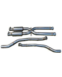 Dual Hi Flow Mid X-Pipe & Front Downpipe Exhaust for 08-13 M3 E90 E92 E93 S65 V8