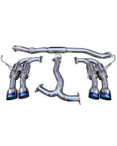 Performance 3" Hi Flow Exhaust System w/ Quad Burnt Tips for 2015+ Impreza WRX 2.0L STI 2.5L FA20F EJ257