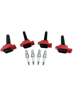 4 Pack Ignition Coils & Spark Plugs for 08+ Lancer Evolution X EVO 10 Mivec 2.0L