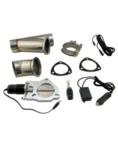2.5'' HiFLow Electric Exhaust Muffler Valve Cutout Pipe Dump Wireless Remote FOB