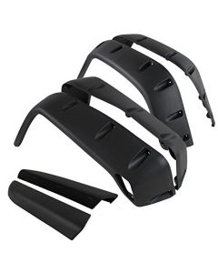 6PC 7" Wide Black Pocket Extended Fender Flares Kit Fits 1997-2006 Jeep Wrangler TJ