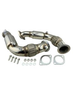 Hi FLow Turbo Downpipe Exhaust for 08-19 X5 X6 550i 650i 750i B6 B7 N63 S63 4.4L