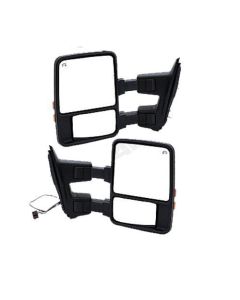 08-15 Ford F250 Super Duty Towing Power Heated Mirrors Turn Signal Pair Set Side