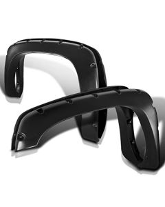4PC Pocket Style Black Bolt On Rivet Fender Flares Fits 19999-2006 Chevy GMC Silverado Sierra
