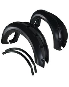 2009-2014 F150 Offroad 4PC Pocket Rivet Style Black Wheel Fender Flares Cover