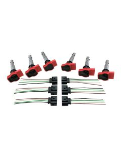 6 Ignition Coil Packs w/ Harness for R8 S4 S5 A4 A5 A6 A7 A8 Q5 Q7 Q5 VW Touareg