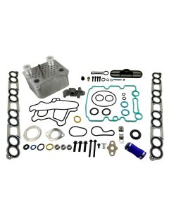 Oil Cooler + Gaskets + Blue Spring FPR Upgrade for 6.0L Powerstroke Turbo Diesel