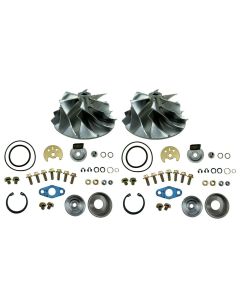 N54 Turbo Rebuild Kit & 6+6 Billet Compressor Wheels for 135i 335i 335is 535i Xi