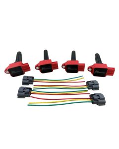 4 Performance Ignition Coils Wire Harness for 08+ Lancer Evolution X EVO 10 2.0L