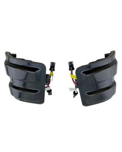 Dark Smoke Tinted Lens LED Side Mirror Marker Lights for 2008-16 F250 F350 F450