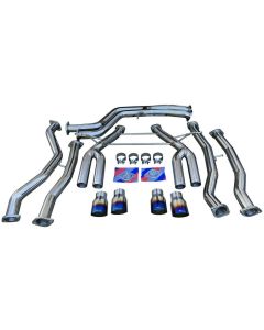 Full Track Valveless Quad Tip Exhaust for 2015-2019 M3 F80 M4 F82 F83 S55 3.0 TT