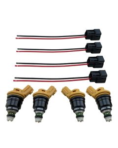 4 Fuel Injectors 555cc 4 Hole for 180SX 200SX 240SX S13 S14 S15 SR20DET Silvia