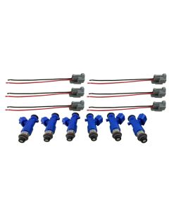 550cc Fuel Injectors + Wire Harness Connector Clip for 350Z 370Z G35 G37 Upgrade