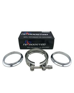 3" Inch Steel V Band VBand V-Band Clamp & 2 Flanges for Turbo Exhaust Down Pipe