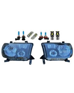 Black Headlights Head Light Lamps Left & Right for 2007-13 Tundra 08-17 Sequoia