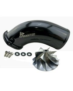 Turbo Inlet Air Intake Elbow + Billet Wheel for 2001-04 6.6L Duramax Diesel LB7
