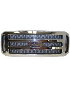 Chrome Grille w/ Gray Honeycomb Insert Fits 05-07 Super Duty F250 F350 F450 F550