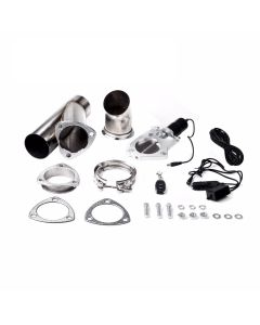 3" Inch 76mm Electric Exhaust Muffler Valve Cutout System Dump Wireless Remote