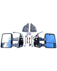 POWER HEATED SMOKED SIGNAL TOWING TOW SIDE VIEW MIRRORS FOR 99-16 F250 F350 F450