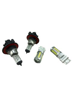 2 H13 9008 Halogen Headlights & 2 3157 LED Marker Bulbs for 09-18 RAM 2500 3500