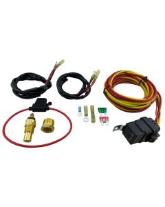 185 Degree Electric Fan Controller Relay Wiring Harness Thermostat Sensor 40A