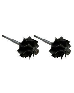 9 Blade Turbo Exhaust Wheel Shaft Upgrade for N54 TDO3 TD03 135i 335i 535i Z4 TT